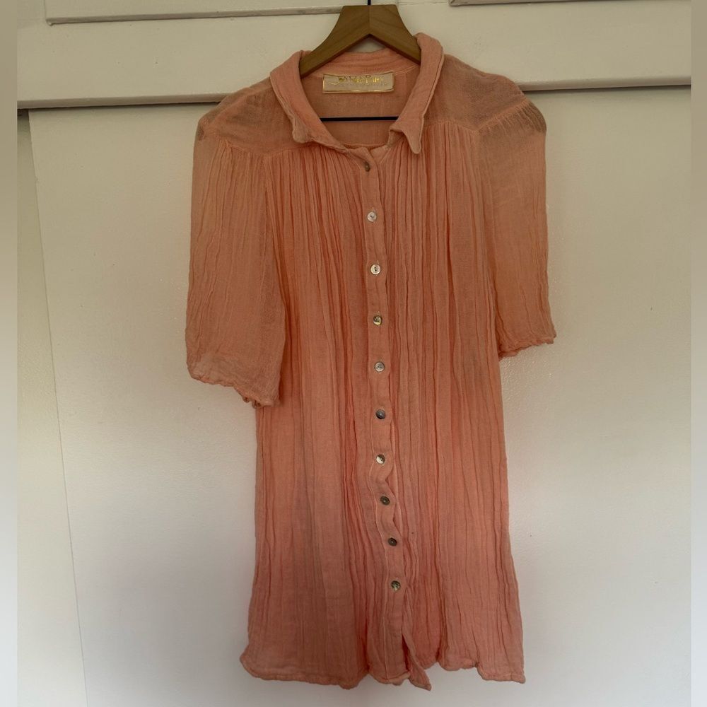 Jen's Pirate Booty Skypark Coral Gauze Mini Dress XS